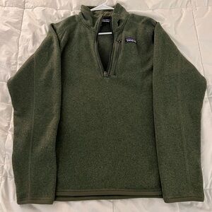 Patagonia better sweater 1/4 zip in green